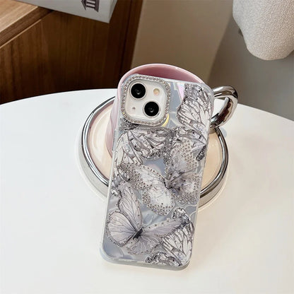 Diamond Butterfly Elegance Case - iPhone 11 to iPhone 15 Pro MAX All Model